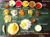 Ona sadya / Onam sadya / Kerala Onam Banquet