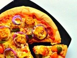 Paneer Tikka Pizza | Paneer Tikka Masala Pizza ( Home made from scratch )