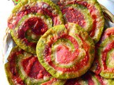Pinwheel Poori | Tri Color Poori | Spinach Beetroot Pinwheel Poori