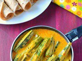 Vendakkai Kurma Recipe | Lady's finger Kurma | Okra in Coconut Curry