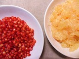 Recettes d’un long week-end : Salade de grenade et pomelo rose & Risotto aux poireaux et aux lardons fumés