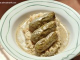 Kusa Mukhshi or Ablama (Meat Stuffed Zucchini in Yoghurt Sauce)