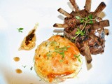 Thyme flavoured Crown Rack of Lamb with a side of Potato & Pumpkin au Dauphinois