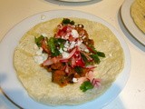 Pumpkin, black bean and poblano tacos