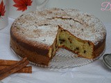 Torta alla ricotta con gocce di cioccolato e cannella