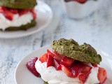 Matcha Strawberry Shortcakes with Lime Whipped Cream #CAStrawberryShortcakes