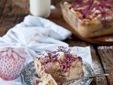 Strawberries and Cream Breakfast Bread Pudding