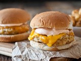 Tater Tot Burger with Sriracha Sour Cream