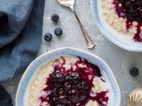 Banana Porridge With Blueberry Compote