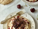 Black Forest Meringue Nests (Chocolate Cherry Meringues)