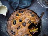 Blueberry Cornmeal Skillet Cake