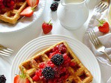 Cinnamon Waffles With Apple And Blackberry Compote