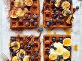 Healthier Chocolate Banana Waffles