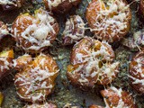 Herby Parmesan Smashed Potatoes