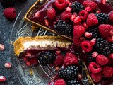 Lighter Chocolate Swirl Cheesecake With Berry Coulis