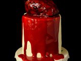 Mini Bleeding Heart Halloween Cakes