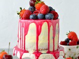 Mini White Chocolate Berry Drip Cake