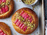 Rhubarb Frangipane Buns (Vegan)