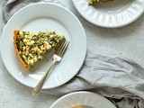 Spinach, Ricotta & Feta Quiche (Spanakopita Tart)