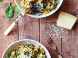 Spinach & Ricotta Pasta With Roast Butternut Squash & Red Onion