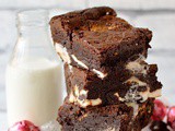 Strawberries & Cream Lindor Truffle Brownies