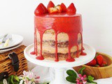 Strawberry, Elderflower & Almond Layer Cake
