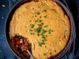 Vegan Chilli Cornbread Pie