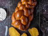 Vegan Pumpkin Challah Bread