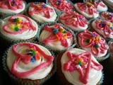 Elderflower Cupcakes with Cream Cheese Infused Elderflower Frosting and Pink Piping