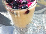 4 ingredient sinless sundae with a simple blueberry sauce