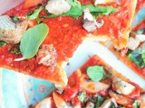 Chickpea flour pizza