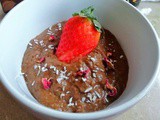 Chocolate avocado chia pudding