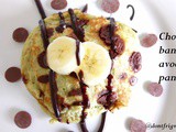 Chocolate chip banana avocado pancakes