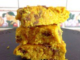 Chocolate chip turmeric bean blondies