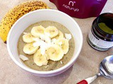 Energising banana maca matcha chia pudding