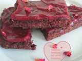 Healthier beetroot red velvet brownies