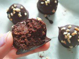 Healthy hazelnut chocolate truffles