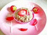 Healthy strawberries and “cream” oatmeal bites (dairy free)
