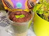 Mint matcha chocolate chia pudding