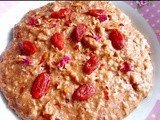 Rich chilli chocolate goji berry porridge