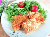 Savoury courgette, tomato & feta flapjacks