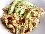 Spicy egg fried cauli “rice” with avocado