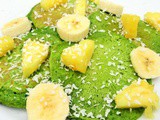 Tasty tropical secret spinach pancakes