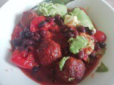 Veggie meatball bean casserole