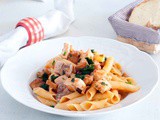 Garganelli con pescespada e melanzane