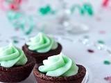 Mint Cream Cheese Brownie Bites