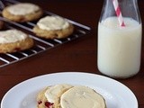 Rhubarb Cookies with Cream Cheese Frosting