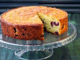 Delicious Vegan Orange Cranberry Almond Polenta Cake