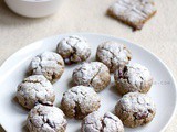 Eggless Ragi Crinkle Cookies With Cranberries