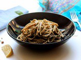 Whole Wheat Spaghetti With Avocado Basil Pesto